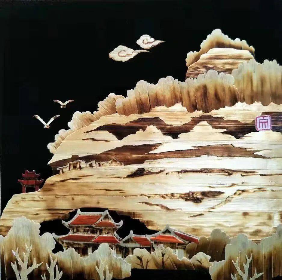 莊浪縣"三區(qū)"文化工作者制作的非遺作品&mdash;&mdash;麥稈畫_民間_平?jīng)鯻習所